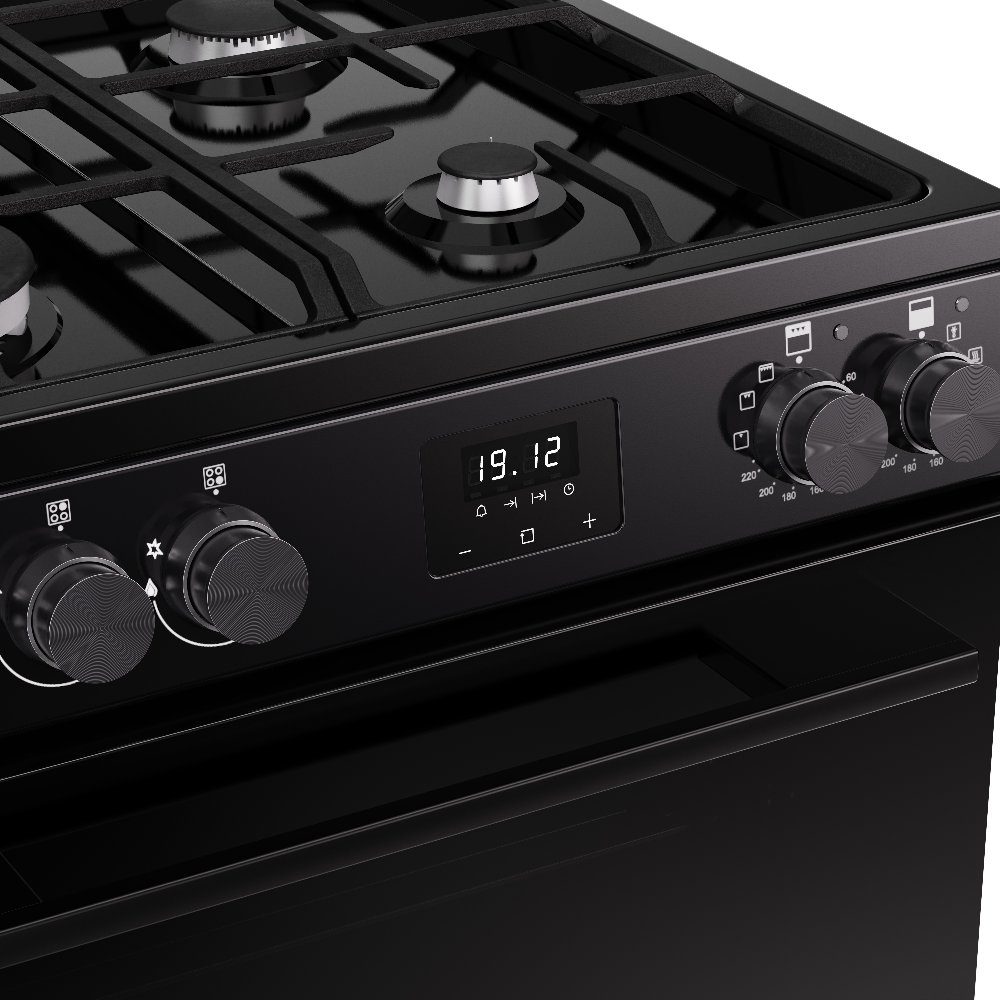 Belling Vision 60DF Twin Cavity Dual Fuel Freestanding Cooker 444412047 - Black Belling Vision 60DF Twin Cavity Dual Fuel Freestanding Cooker 444412047 - Black