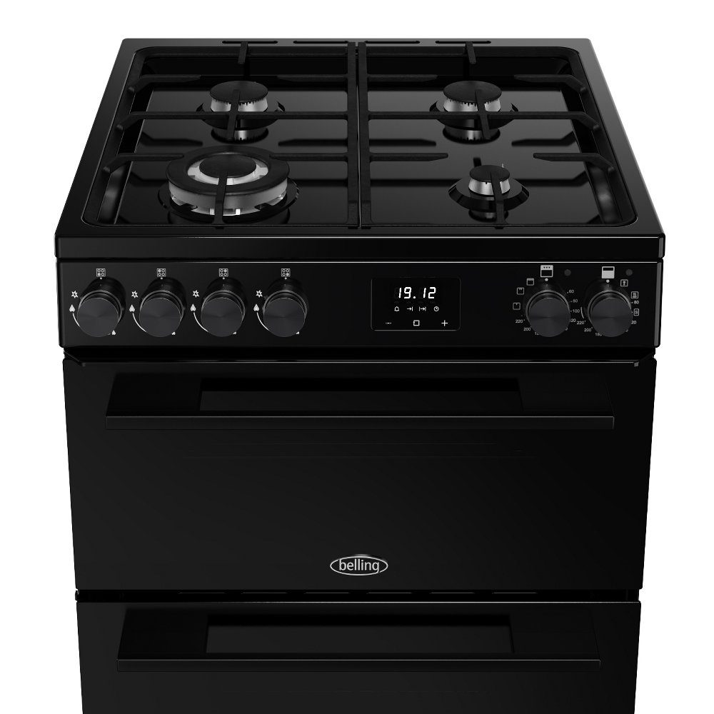 Belling Vision 60DF Twin Cavity Dual Fuel Freestanding Cooker 444412047 - Black Belling Vision 60DF Twin Cavity Dual Fuel Freestanding Cooker 444412047 - Black