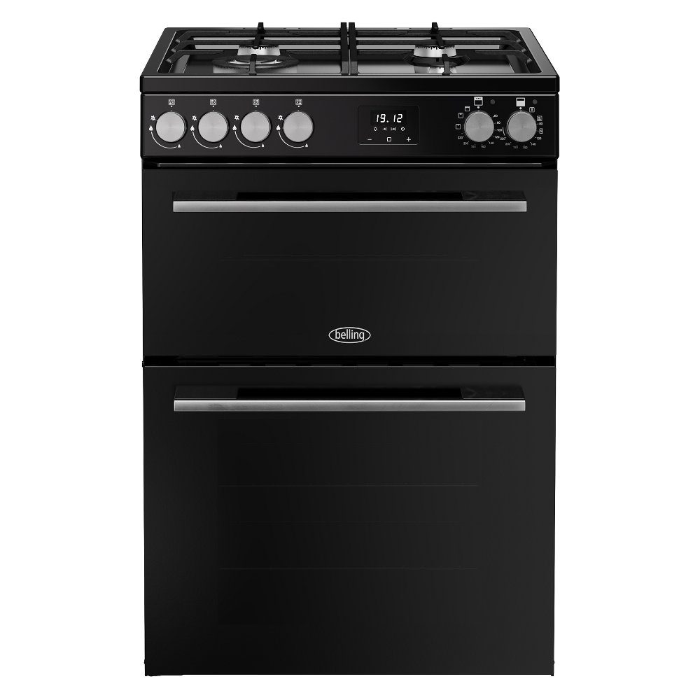 Belling Vision 60DF Twin Cavity Dual Fuel Freestanding Cooker 444412048 - Black