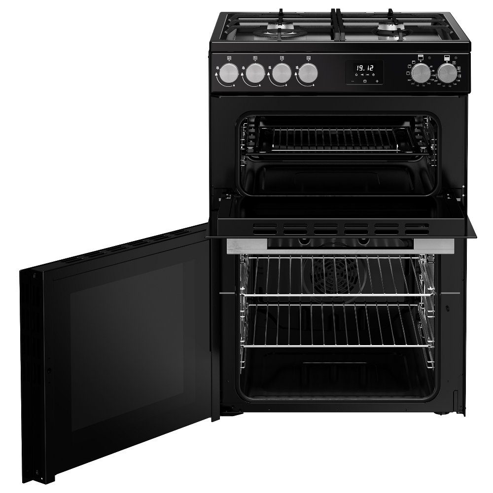Belling Vision 60DF Twin Cavity Dual Fuel Freestanding Cooker 444412048 - Black Belling Vision 60DF Twin Cavity Dual Fuel Freestanding Cooker 444412048 - Black