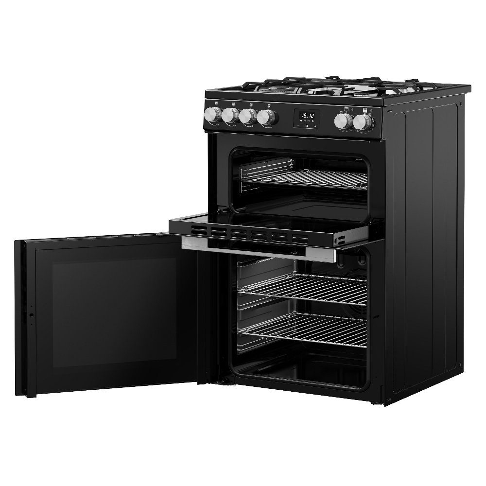 Belling Vision 60DF Twin Cavity Dual Fuel Freestanding Cooker 444412048 - Black Belling Vision 60DF Twin Cavity Dual Fuel Freestanding Cooker 444412048 - Black