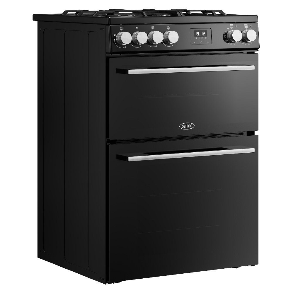 Belling Vision 60DF Twin Cavity Dual Fuel Freestanding Cooker 444412048 - Black Belling Vision 60DF Twin Cavity Dual Fuel Freestanding Cooker 444412048 - Black