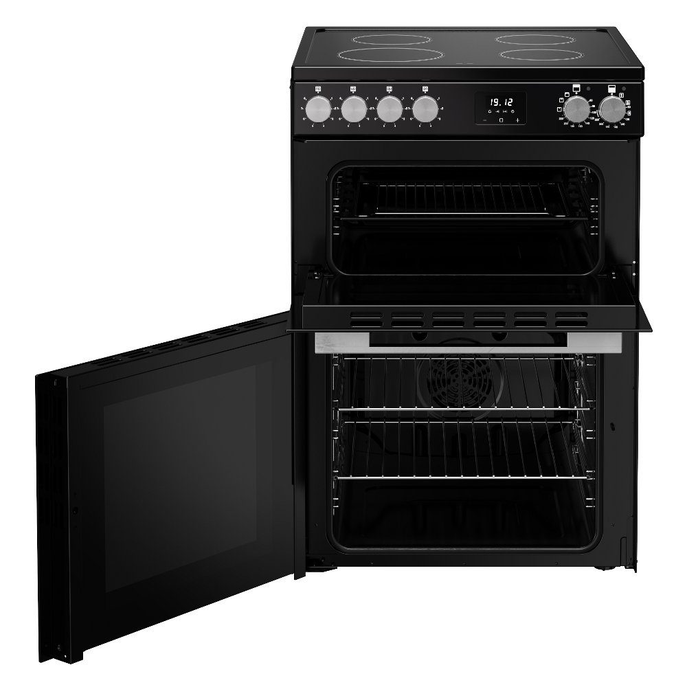 Belling Vision 60E Twin Cavity Ceramic Freestanding Cooker 444412050 - Black Belling Vision 60E Twin Cavity Ceramic Freestanding Cooker 444412050 - Black