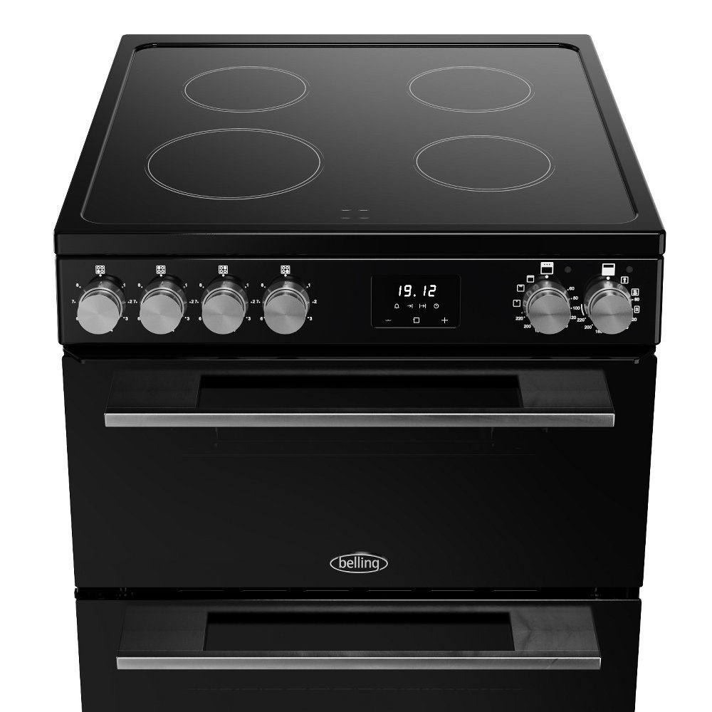 Belling Vision 60E Twin Cavity Ceramic Freestanding Cooker 444412050 - Black Belling Vision 60E Twin Cavity Ceramic Freestanding Cooker 444412050 - Black
