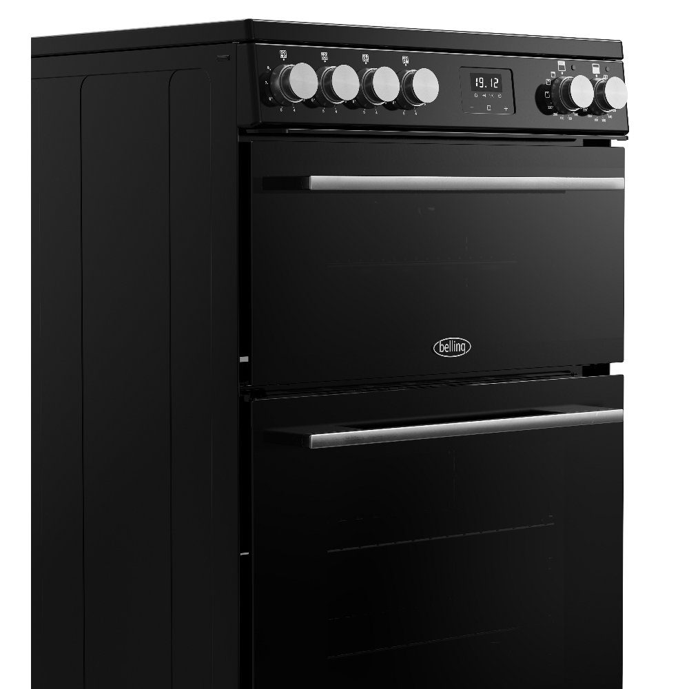 Belling Vision 60E Twin Cavity Ceramic Freestanding Cooker 444412050 - Black Belling Vision 60E Twin Cavity Ceramic Freestanding Cooker 444412050 - Black