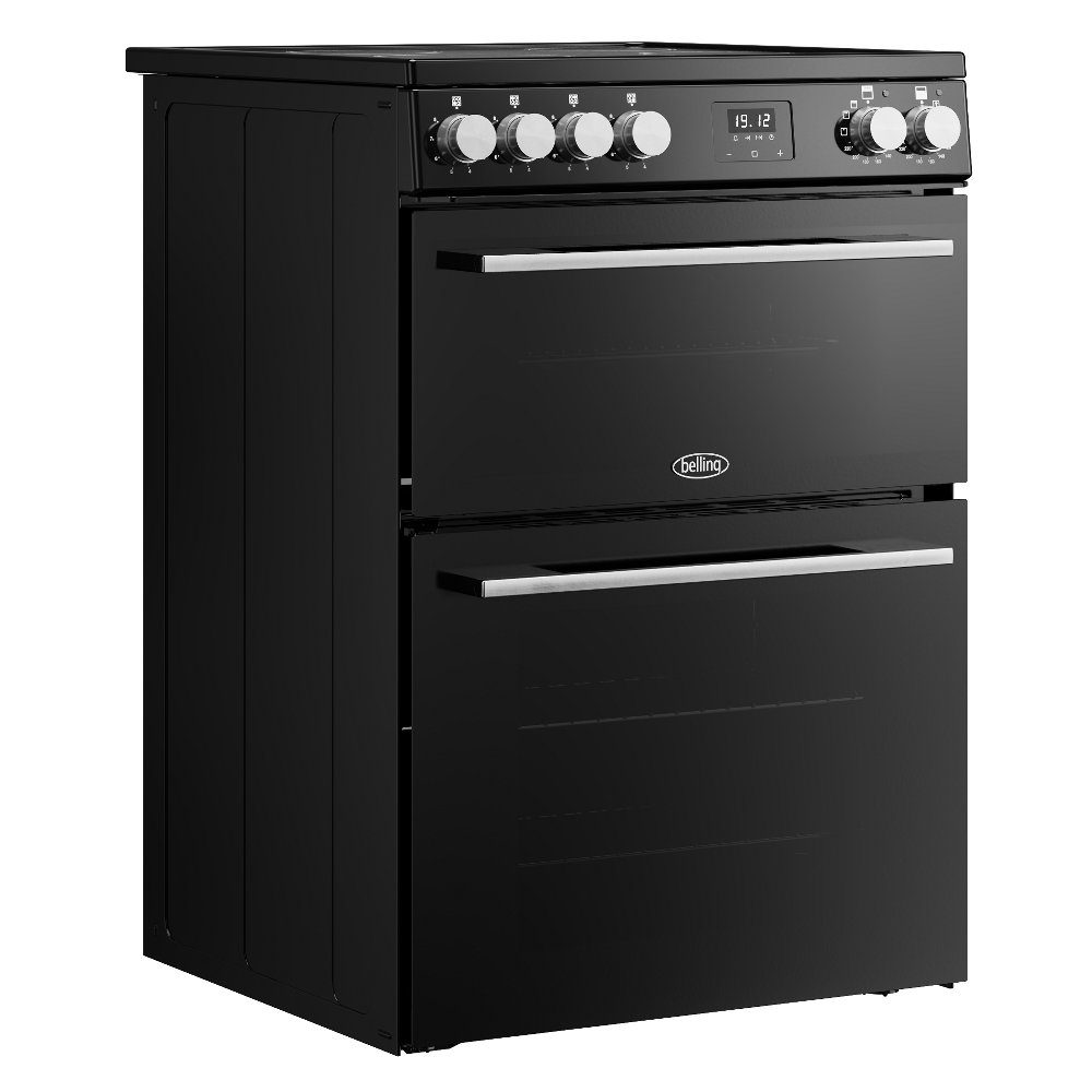 Belling Vision 60E Twin Cavity Ceramic Freestanding Cooker 444412050 - Black Belling Vision 60E Twin Cavity Ceramic Freestanding Cooker 444412050 - Black
