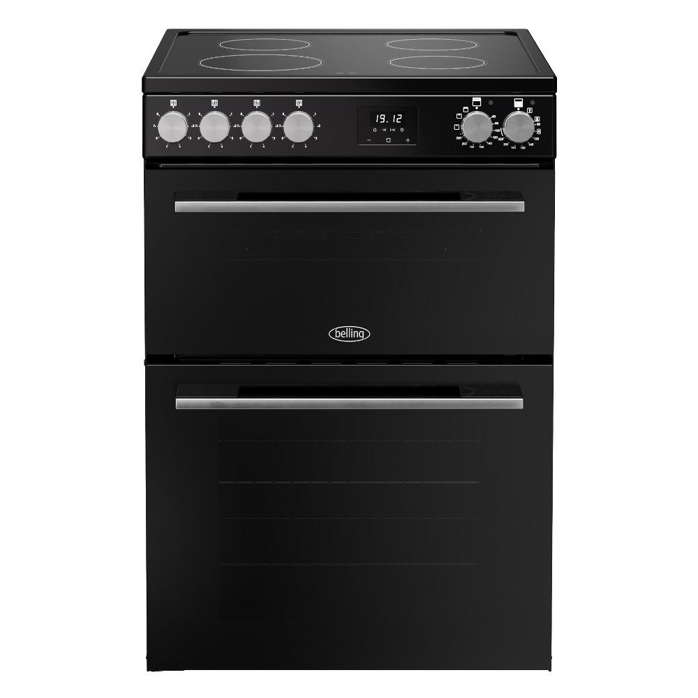 Belling Vision 60EI Twin Cavity Induction Freestanding Cooker 444412059 - Black
