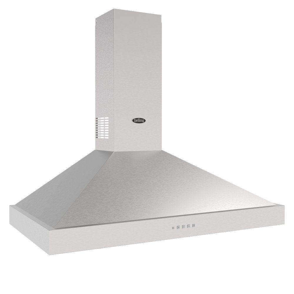 Belling Cookcentre 90PYR Chimney Hood 444411668 - Stainless Steel Belling Cookcentre 90PYR Chimney Hood 444411668 - Stainless Steel