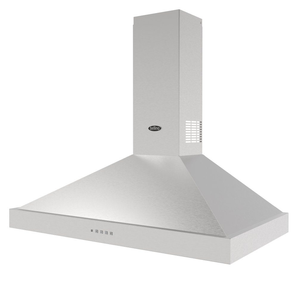 Belling Cookcentre 90PYR Chimney Hood 444411668 - Stainless Steel Belling Cookcentre 90PYR Chimney Hood 444411668 - Stainless Steel