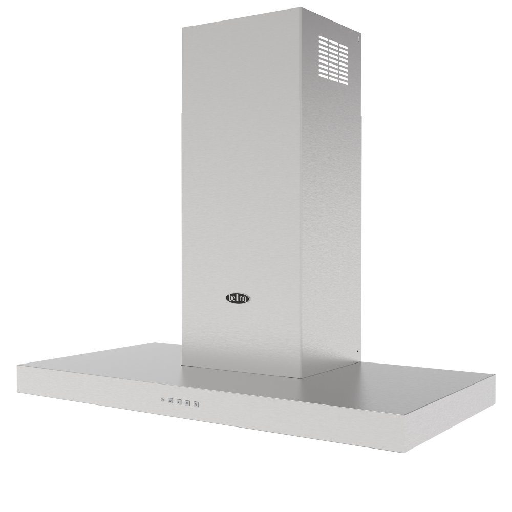 Belling BEL COOKCENTRE CHIM 90T STA 1663 90cm Flat Chimney Hood - STAINLESS STEEL Belling BEL COOKCENTRE CHIM 90T STA 1663 90cm Flat Chimney Hood - STAINLESS STEEL