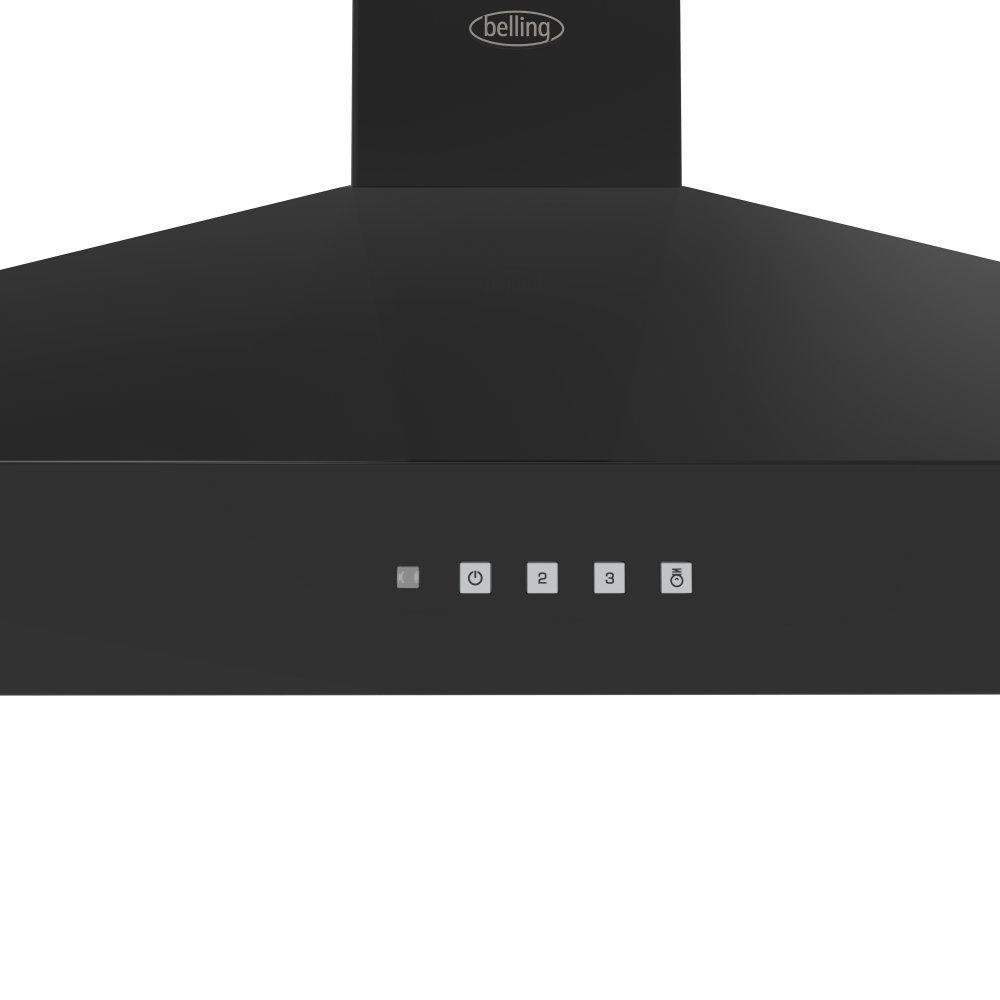 Belling Farmhouse 100PYR Chimney Hood 444411673 - Black Belling Farmhouse 100PYR Chimney Hood 444411673 - Black