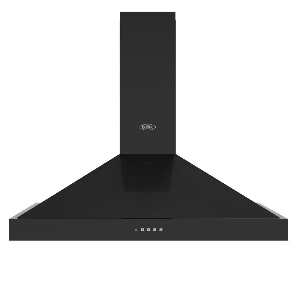 Belling Farmhouse 90PYR Chimney Hood 444411671 - Black