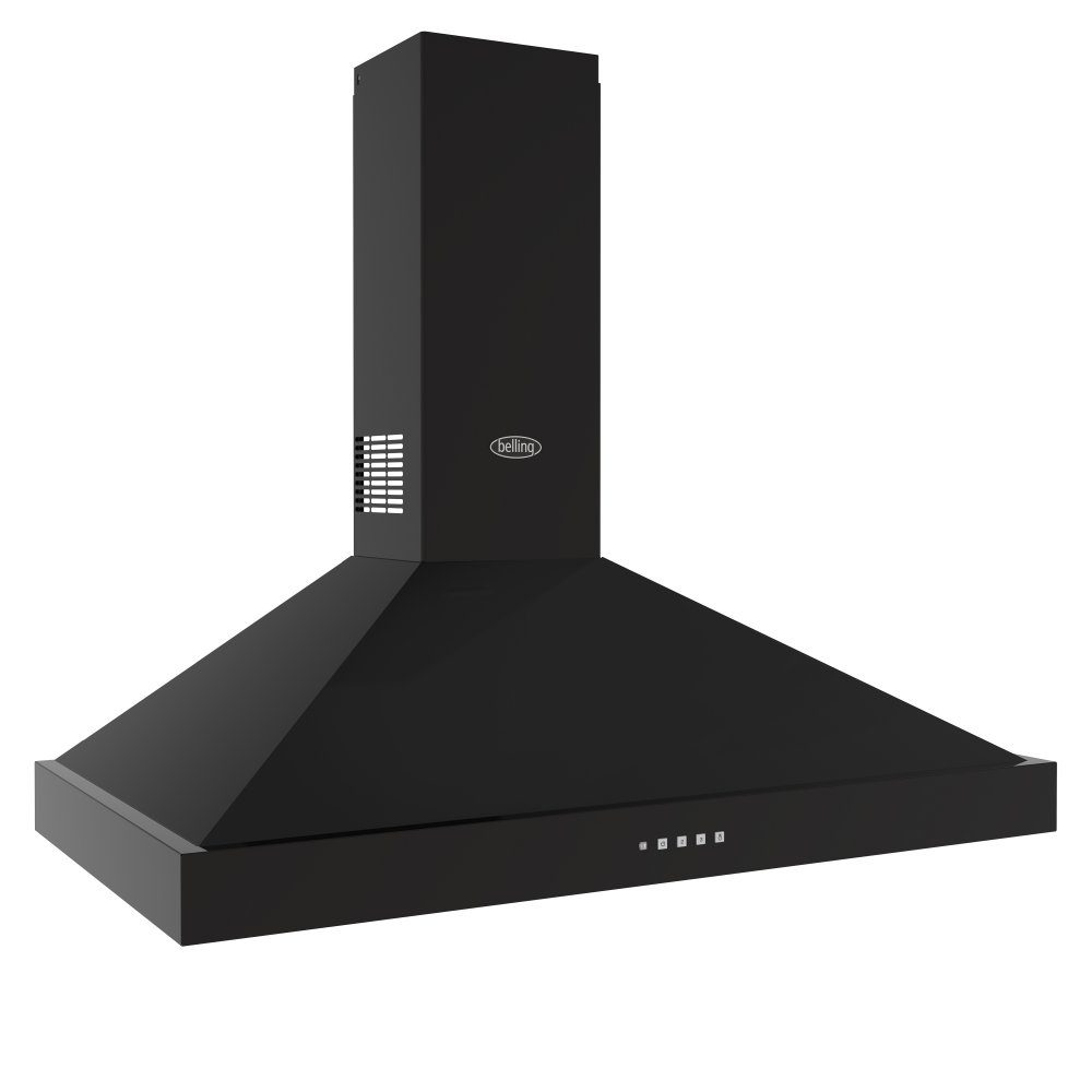 Belling Farmhouse 90PYR Chimney Hood 444411671 - Black Belling Farmhouse 90PYR Chimney Hood 444411671 - Black