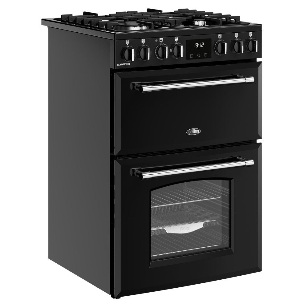 Belling 11813 60cm Dual Fuel Mini Range Cooker BEL MRA FARMHOUSE 60DF BLK - BLACK Belling 11813 60cm Dual Fuel Mini Range Cooker BEL MRA FARMHOUSE 60DF BLK - BLACK