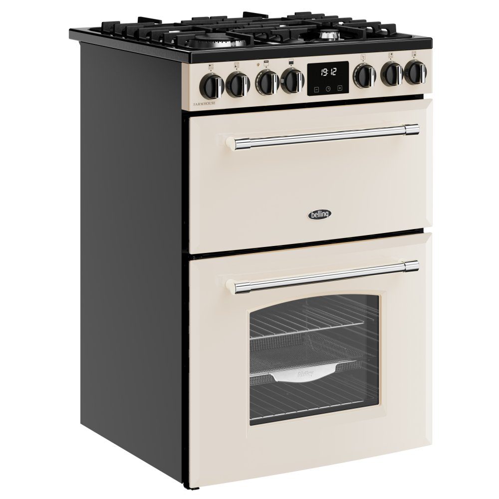 Belling Farmhouse 60DF Dual Fuel Mini Range Cooker 444411813 - Black Belling Farmhouse 60DF Dual Fuel Mini Range Cooker 444411813 - Black