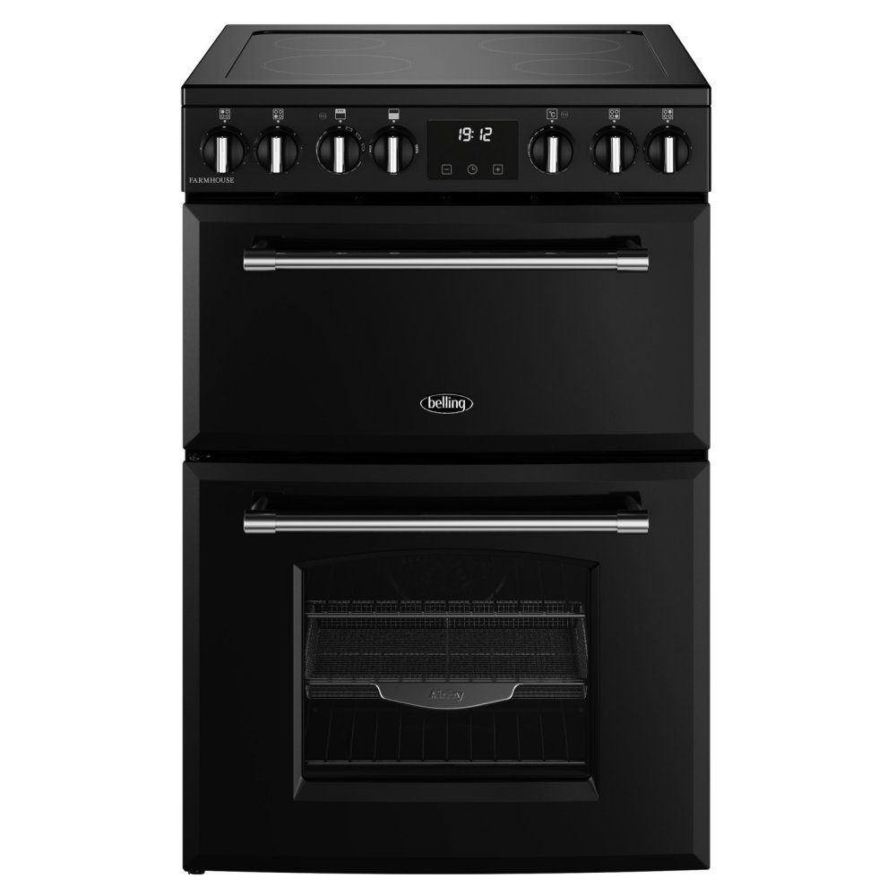 Belling Farmhouse 60E Ceramic Mini Range Cooker 444411810 - Black
