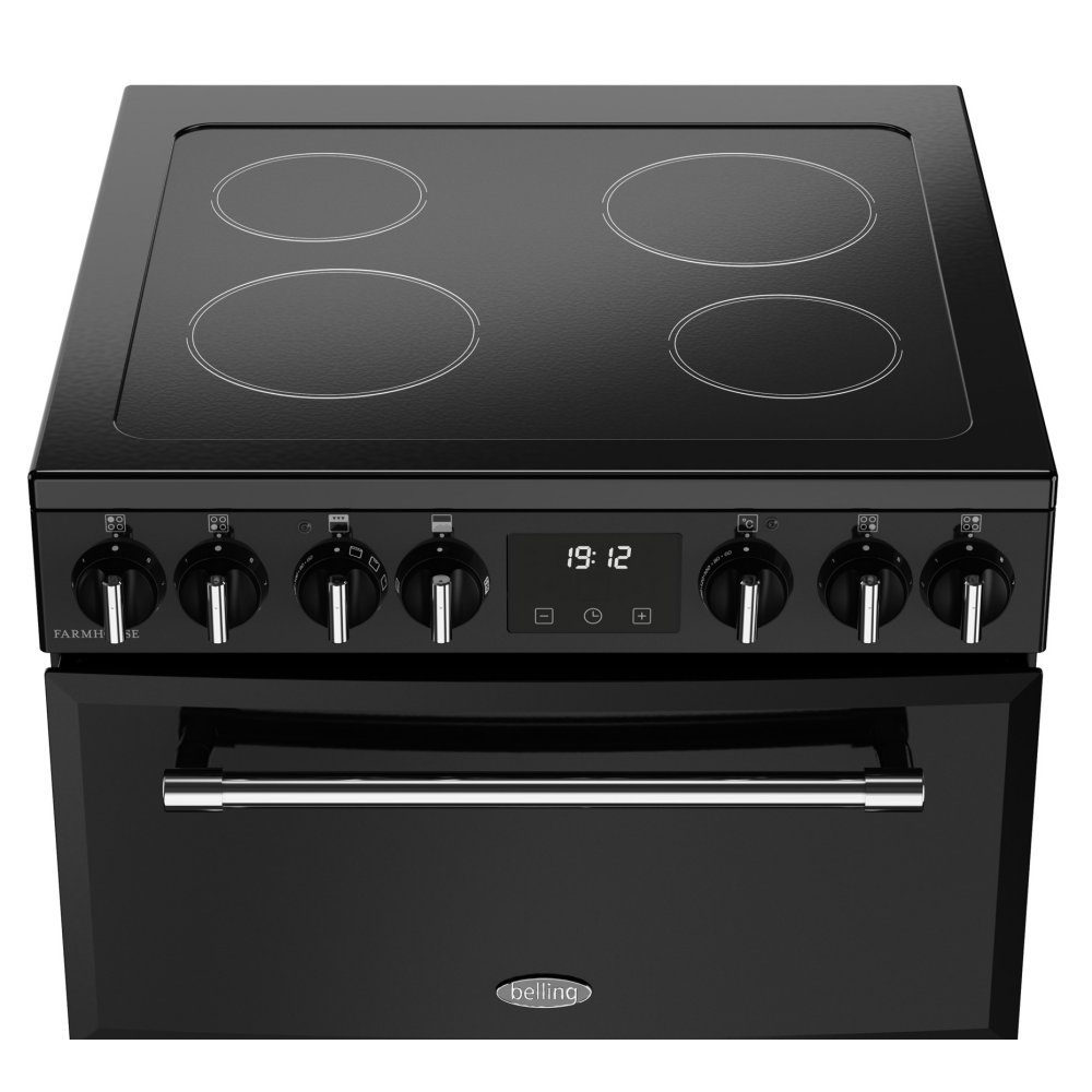 Belling Farmhouse 60E Ceramic Mini Range Cooker 444411810 - Black Belling Farmhouse 60E Ceramic Mini Range Cooker 444411810 - Black