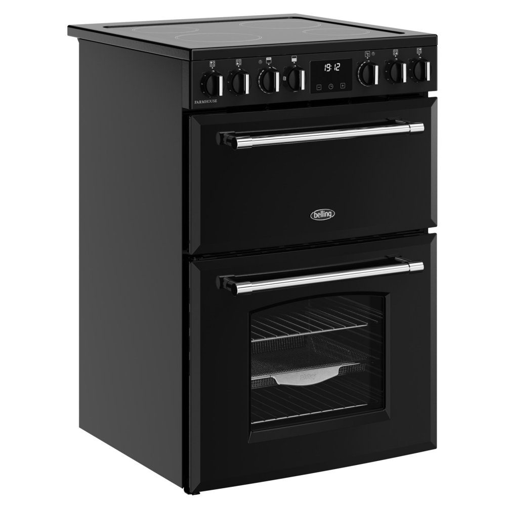 Belling Farmhouse 60E Ceramic Mini Range Cooker 444411810 - Black Belling Farmhouse 60E Ceramic Mini Range Cooker 444411810 - Black