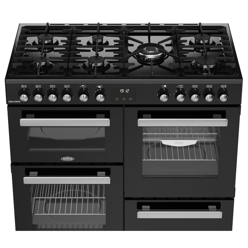 Belling Cookcentre 100DF Dual Fuel Range Cooker 444411799 - Black Belling Cookcentre 100DF Dual Fuel Range Cooker 444411799 - Black