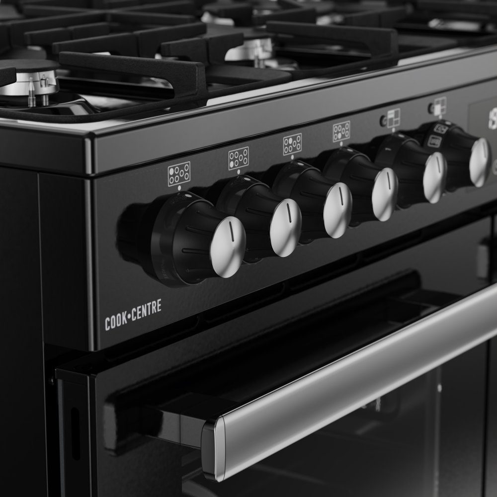 Belling Cookcentre 100DF Dual Fuel Range Cooker 444411799 - Black Belling Cookcentre 100DF Dual Fuel Range Cooker 444411799 - Black