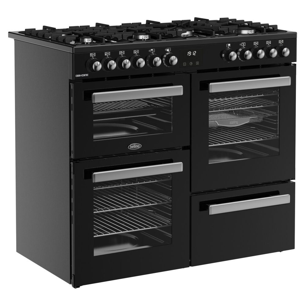 Belling Cookcentre 100DF Dual Fuel Range Cooker 444411799 - Black Belling Cookcentre 100DF Dual Fuel Range Cooker 444411799 - Black