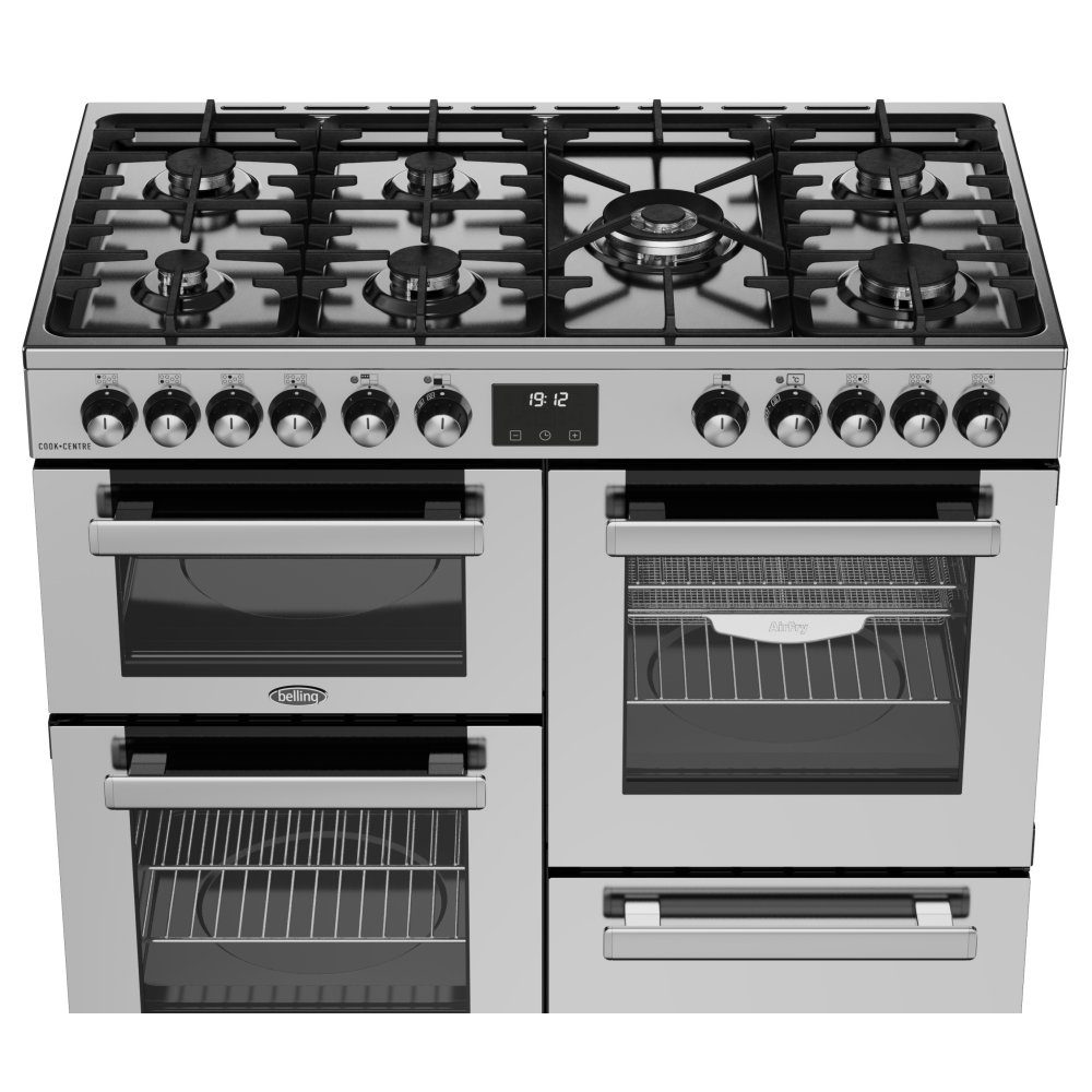 Belling Cookcentre 100DF Dual Fuel Range Cooker 444411800 - Stainless Steel Belling Cookcentre 100DF Dual Fuel Range Cooker 444411800 - Stainless Steel