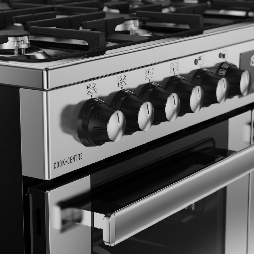 Belling Cookcentre 100DF Dual Fuel Range Cooker 444411800 - Stainless Steel Belling Cookcentre 100DF Dual Fuel Range Cooker 444411800 - Stainless Steel