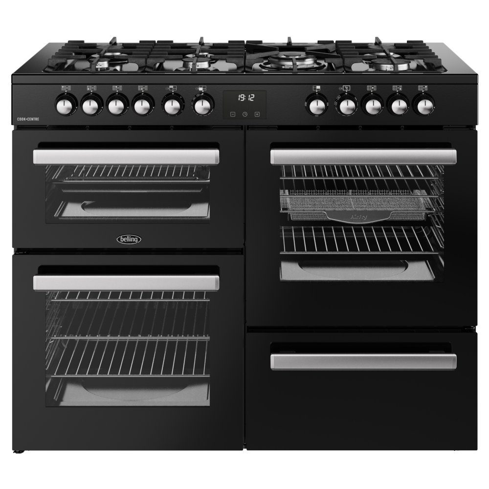 Belling Cookcentre 110DF Dual Fuel Range Cooker 444411805 - Black