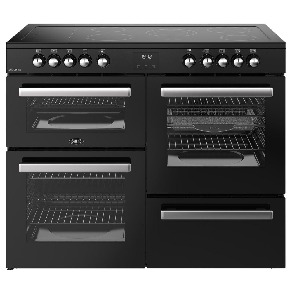 Belling Cookcentre 110E Ceramic Range Cooker 444411803 - Black