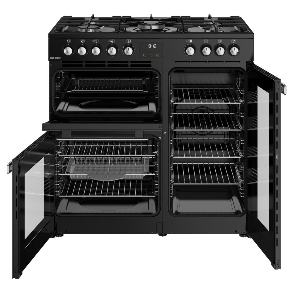 Belling Cookcentre 90DF Dual Fuel Range Cooker 444411793 - Black Belling Cookcentre 90DF Dual Fuel Range Cooker 444411793 - Black