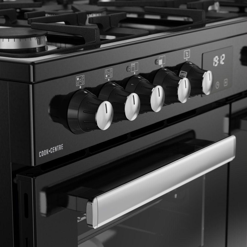 Belling Cookcentre 90DF Dual Fuel Range Cooker 444411793 - Black Belling Cookcentre 90DF Dual Fuel Range Cooker 444411793 - Black