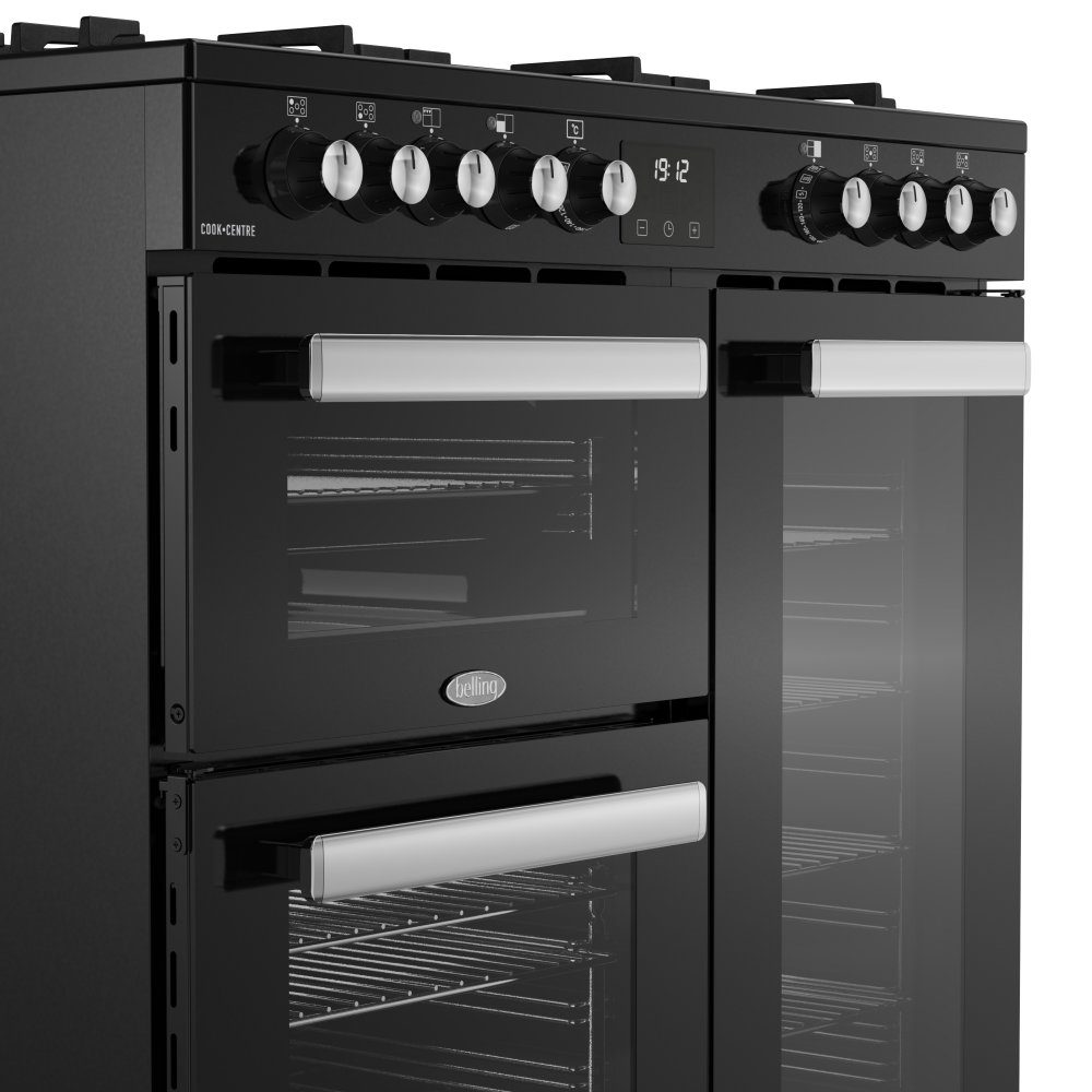 Belling Cookcentre 90DF Dual Fuel Range Cooker 444411793 - Black Belling Cookcentre 90DF Dual Fuel Range Cooker 444411793 - Black
