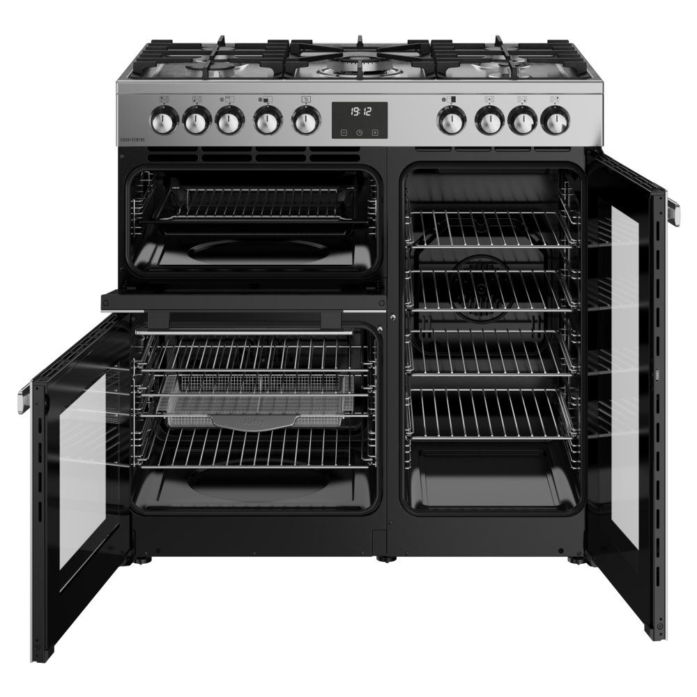 Belling Cookcentre 90DF Dual Fuel Range Cooker 444411794 - Stainless Steel Belling Cookcentre 90DF Dual Fuel Range Cooker 444411794 - Stainless Steel