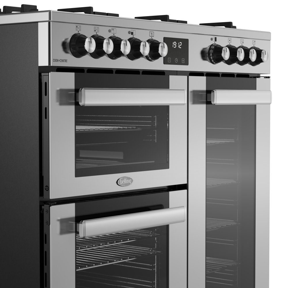Belling Cookcentre 90DF Dual Fuel Range Cooker 444411794 - Stainless Steel Belling Cookcentre 90DF Dual Fuel Range Cooker 444411794 - Stainless Steel