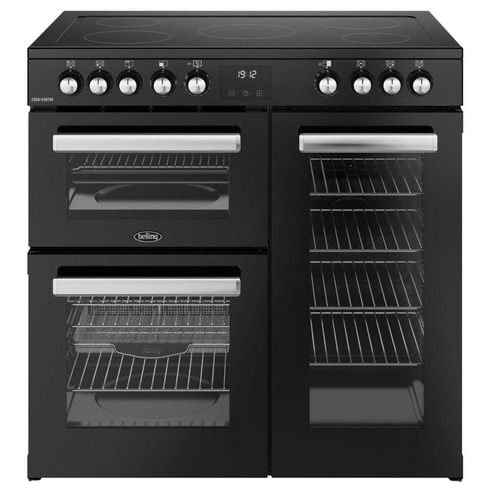 Belling Cookcentre 90E Ceramic Range Cooker 444411791 - Black