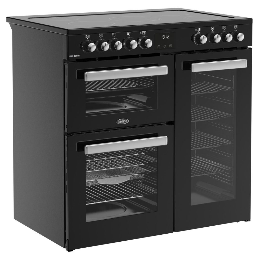 Belling Cookcentre 90E Ceramic Range Cooker 444411791 - BLACK Belling Cookcentre 90E Ceramic Range Cooker 444411791 - BLACK