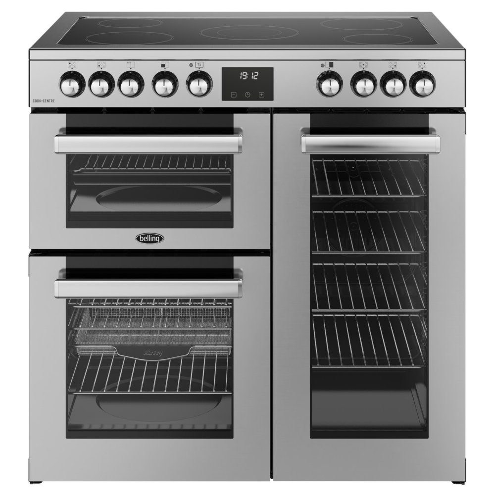 Belling Cookcentre 90E Ceramic Range Cooker 444411792 - Stainless Steel