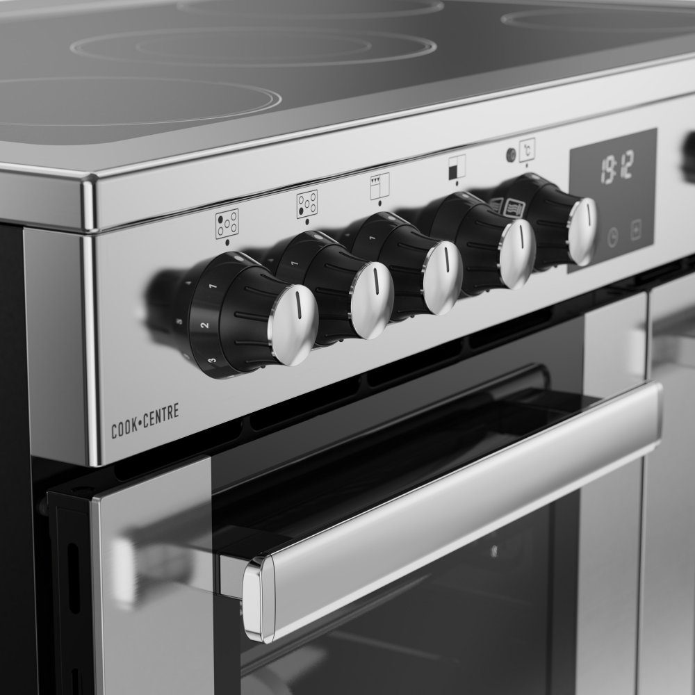 Belling Cookcentre 90E Ceramic Range Cooker 444411792 - STAINLESS STEEL Belling Cookcentre 90E Ceramic Range Cooker 444411792 - STAINLESS STEEL