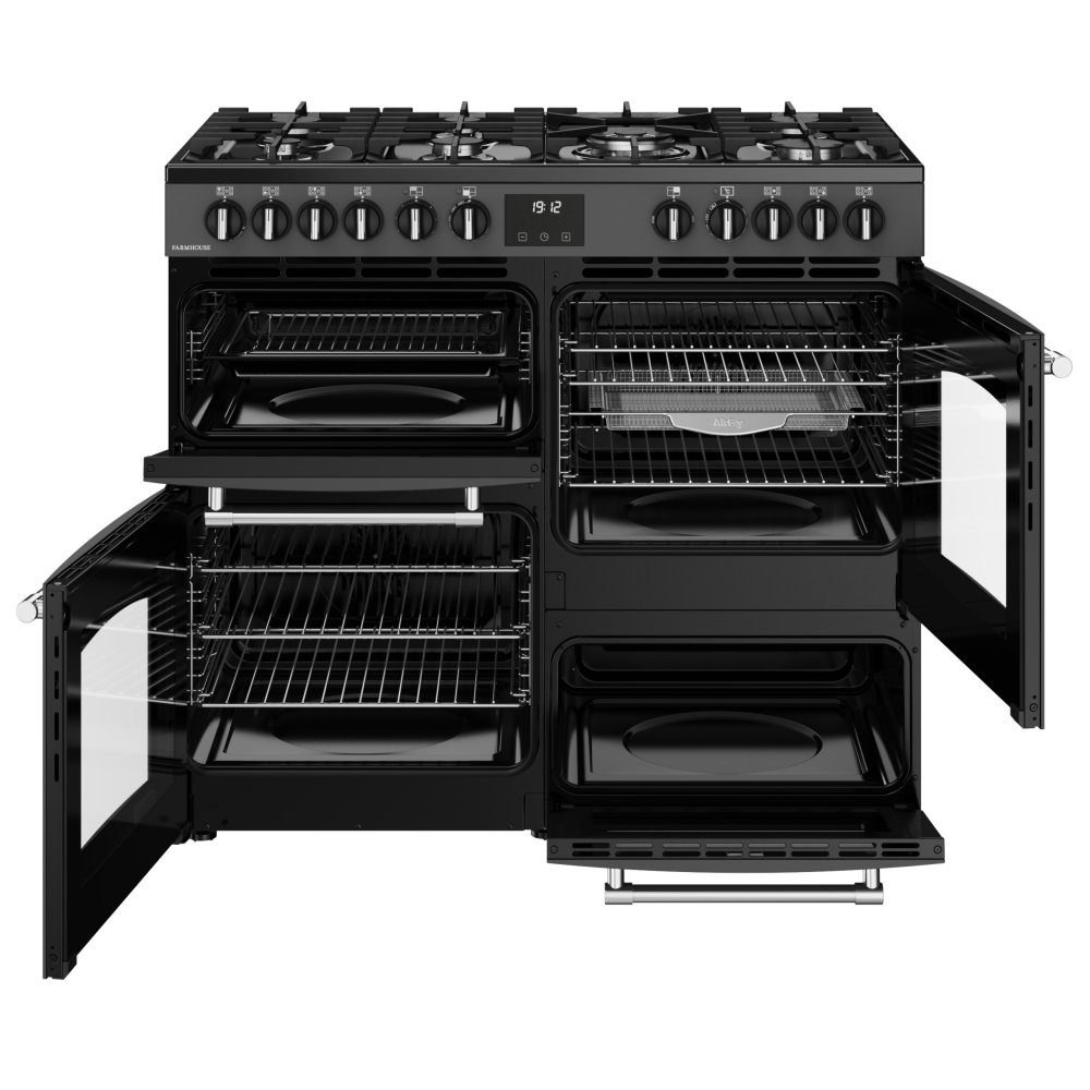 Belling Farmhouse 100DF Dual Fuel Range Cooker 444411828 - Anthracite Belling Farmhouse 100DF Dual Fuel Range Cooker 444411828 - Anthracite