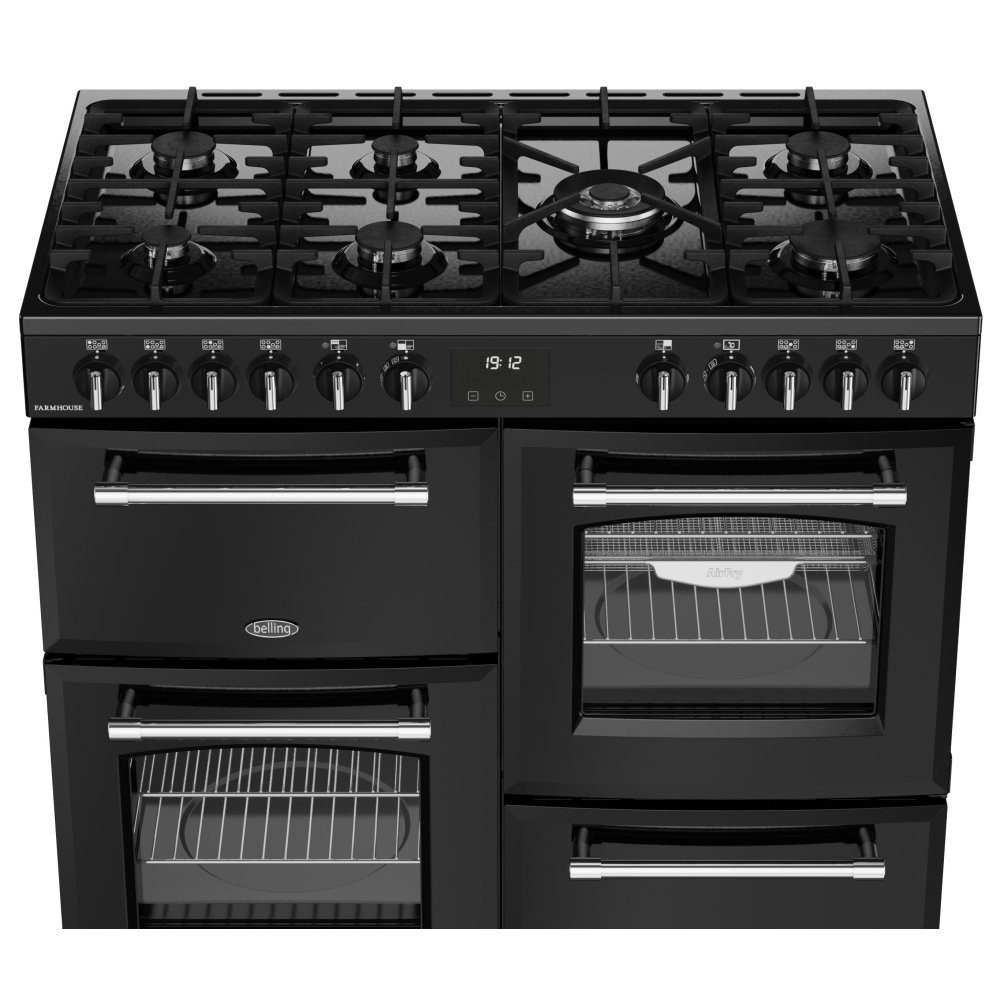 Belling 11829 100cm Dual Fuel Range Cooker BEL RCA FARMHOUSE 100DF BLK - BLACK Belling 11829 100cm Dual Fuel Range Cooker BEL RCA FARMHOUSE 100DF BLK - BLACK