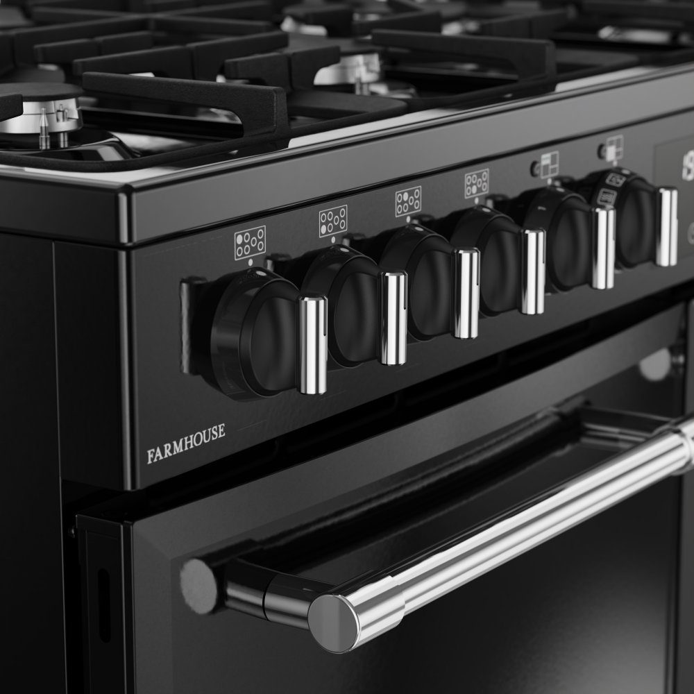 Belling 11829 100cm Dual Fuel Range Cooker BEL RCA FARMHOUSE 100DF BLK - BLACK Belling 11829 100cm Dual Fuel Range Cooker BEL RCA FARMHOUSE 100DF BLK - BLACK