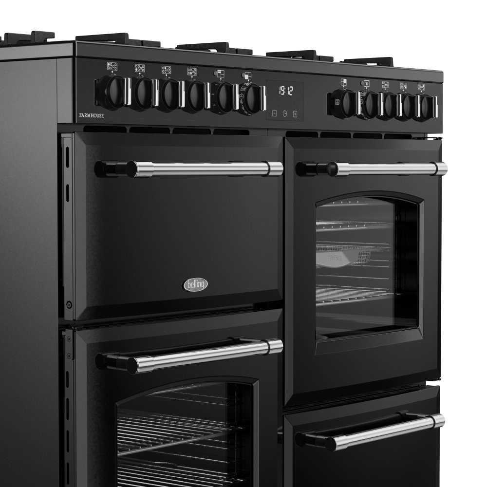 Belling 11829 100cm Dual Fuel Range Cooker BEL RCA FARMHOUSE 100DF BLK - BLACK Belling 11829 100cm Dual Fuel Range Cooker BEL RCA FARMHOUSE 100DF BLK - BLACK