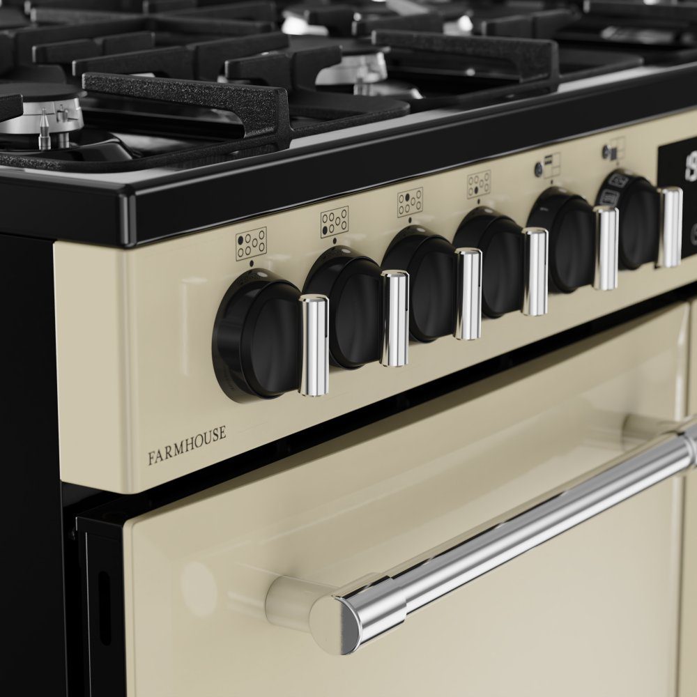 Belling 11830 100cm Dual Fuel Range Cooker BEL RCA FARMHOUSE 100DF CRM - CREAM Belling 11830 100cm Dual Fuel Range Cooker BEL RCA FARMHOUSE 100DF CRM - CREAM