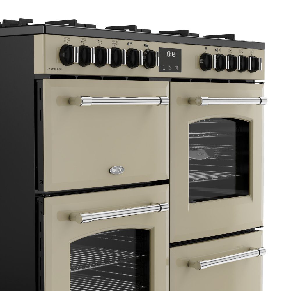 Belling 11830 100cm Dual Fuel Range Cooker BEL RCA FARMHOUSE 100DF CRM - CREAM Belling 11830 100cm Dual Fuel Range Cooker BEL RCA FARMHOUSE 100DF CRM - CREAM