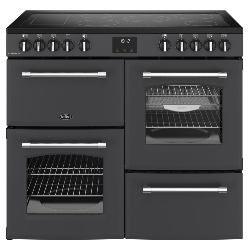 Belling Farmhouse 100E Ceramic Range Cooker 444411825 - Anthracite