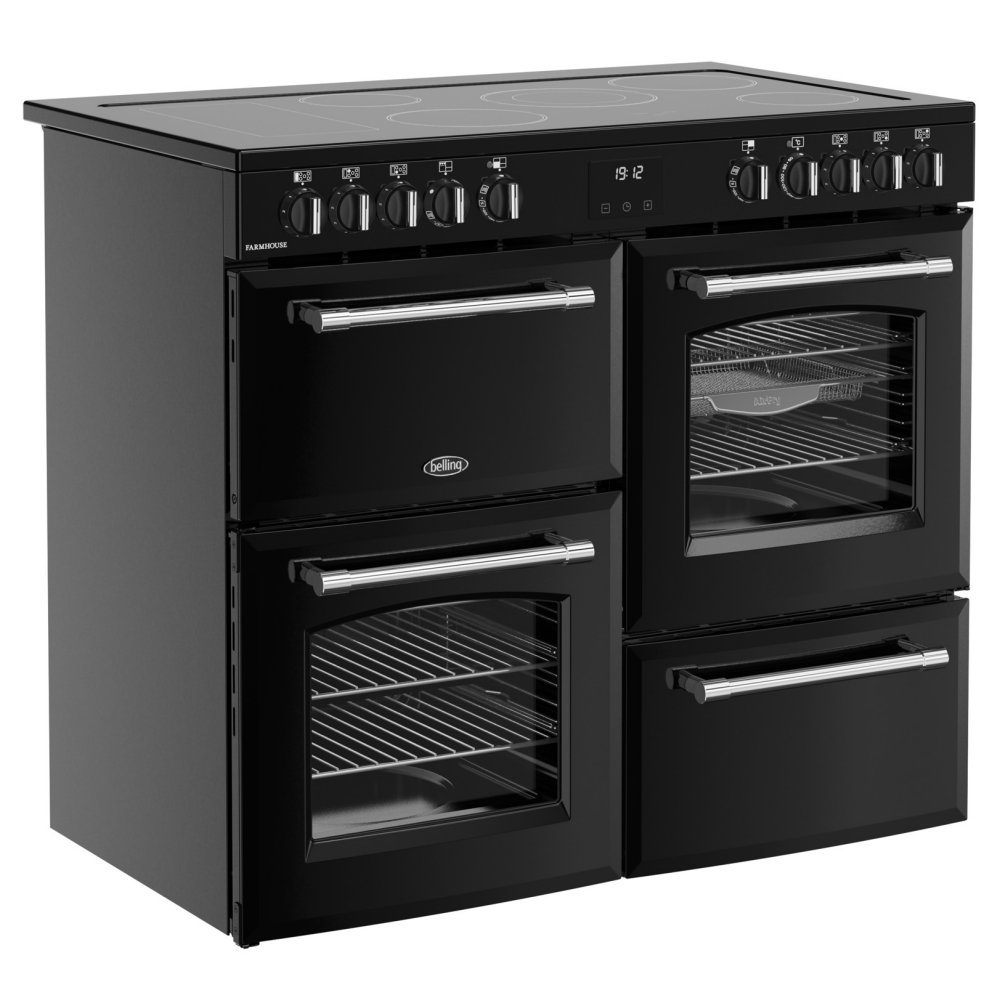 Belling Farmhouse 100E Ceramic Range Cooker 444411826 - BLACK Belling Farmhouse 100E Ceramic Range Cooker 444411826 - BLACK