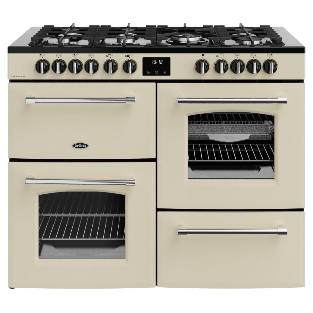Belling Farmhouse 110DF Dual Fuel Range Cooker 444411839 - Cream
