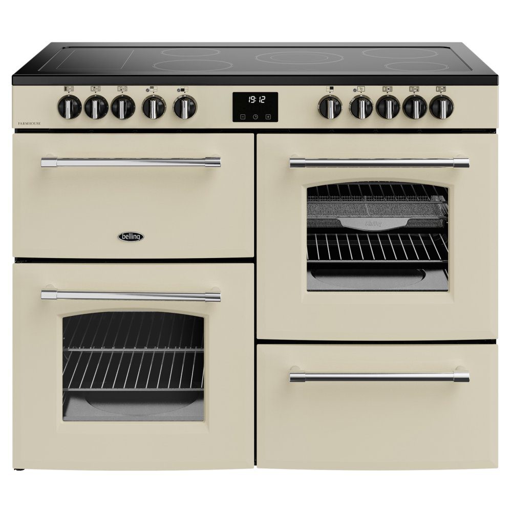 Belling Farmhouse 110E Ceramic Range Cooker 444411836 - Cream