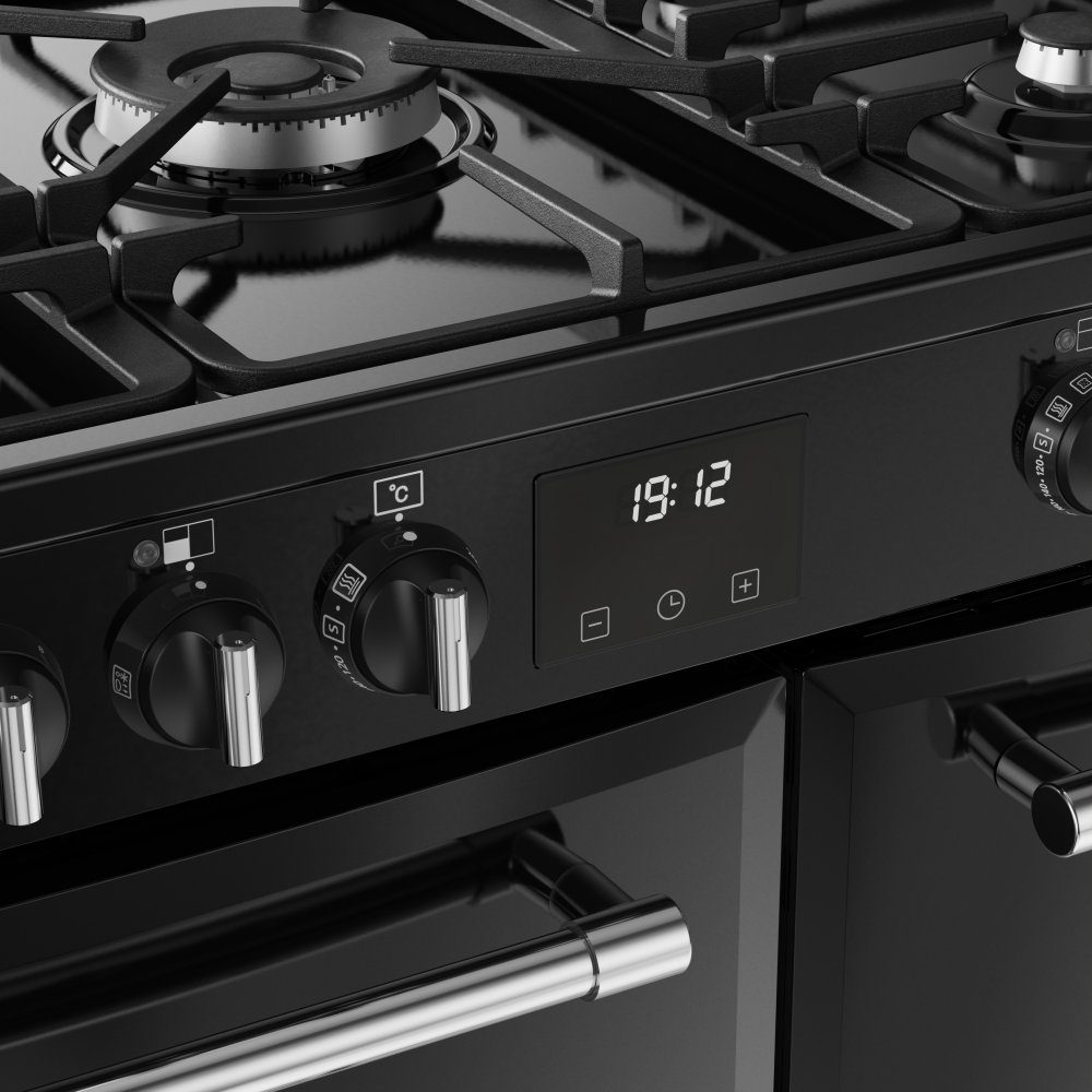 Belling Farmhouse 90DF Dual Fuel Range Cooker 444411820 - Black Belling Farmhouse 90DF Dual Fuel Range Cooker 444411820 - Black