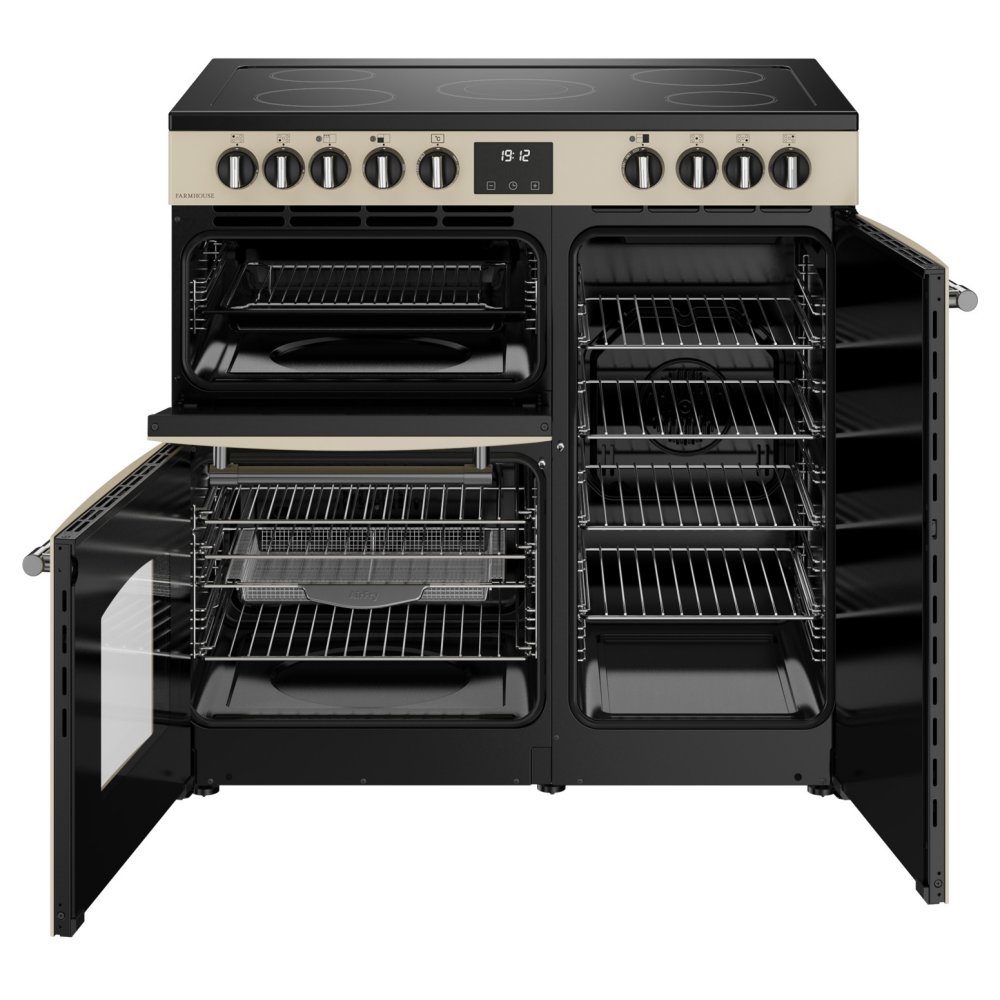 Belling Farmhouse 90E Ceramic Range Cooker 444411818 - CREAM Belling Farmhouse 90E Ceramic Range Cooker 444411818 - CREAM
